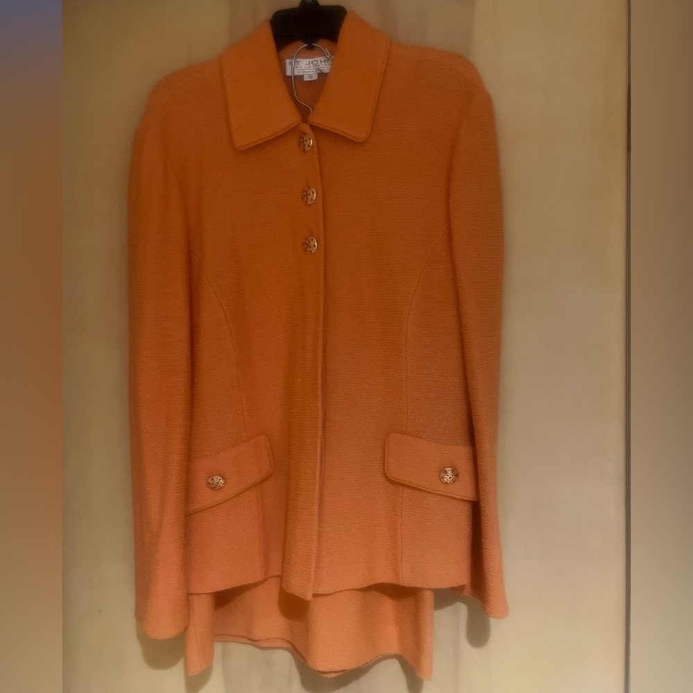 St John two piece orange suit. Great condition.